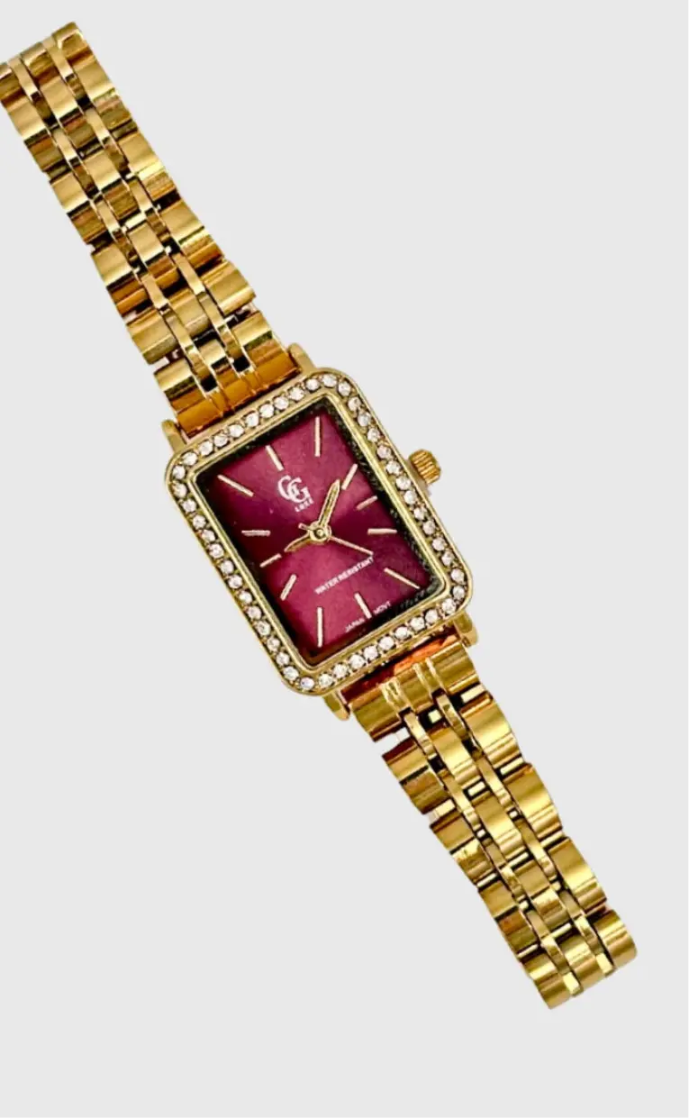 Montre bordeaux - Mabrine Jewelry